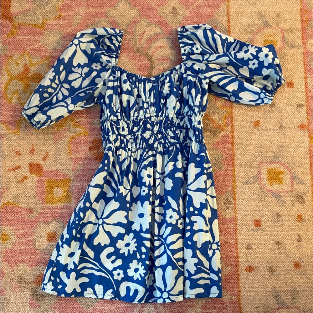 Blue Sidra Floral Marinelli Mini Dress